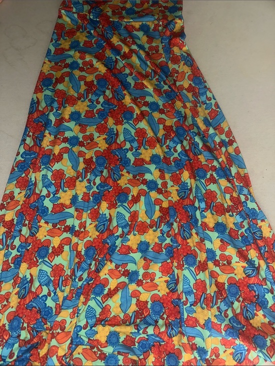 LuLaRoe Dresses & Skirts - LuLaRoe Bright Red, Blue and Yellow Floral Maxi Skirt